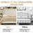 Fabric Upholstered Bed,Tufted Headboard Adjustable Height Bed Frame-283896212-283896213