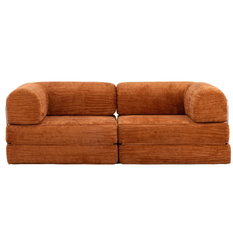 Upholstered Daybed, Orange
