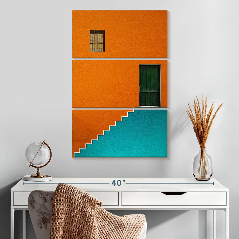 Édifice minimaliste Lilbl Colorblock, H 32 po x l 20 po