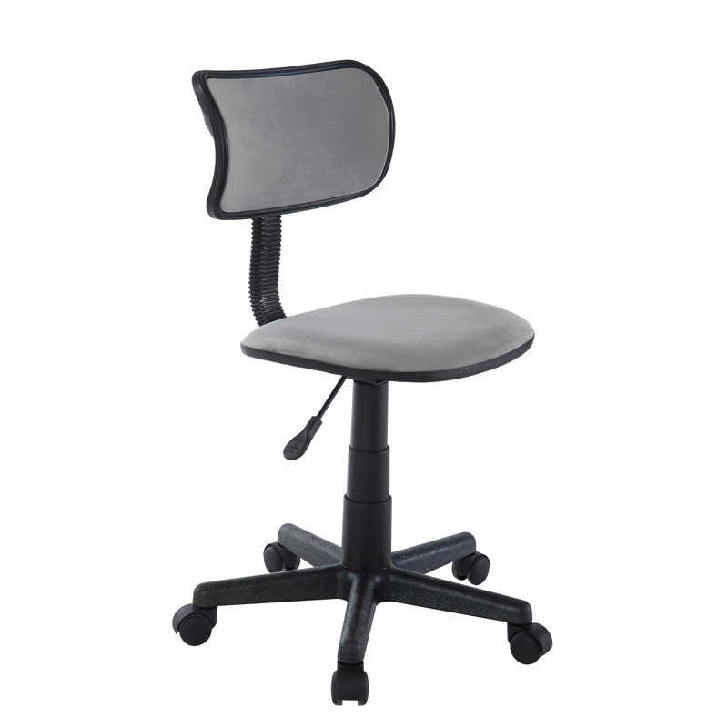Chaise de travail Bodmin, Gris, Velours