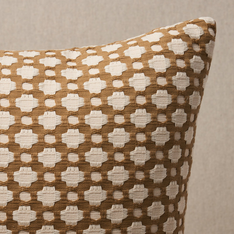 Betwixt Throw Pillow, 18" x 18", Biscuit/Ivory