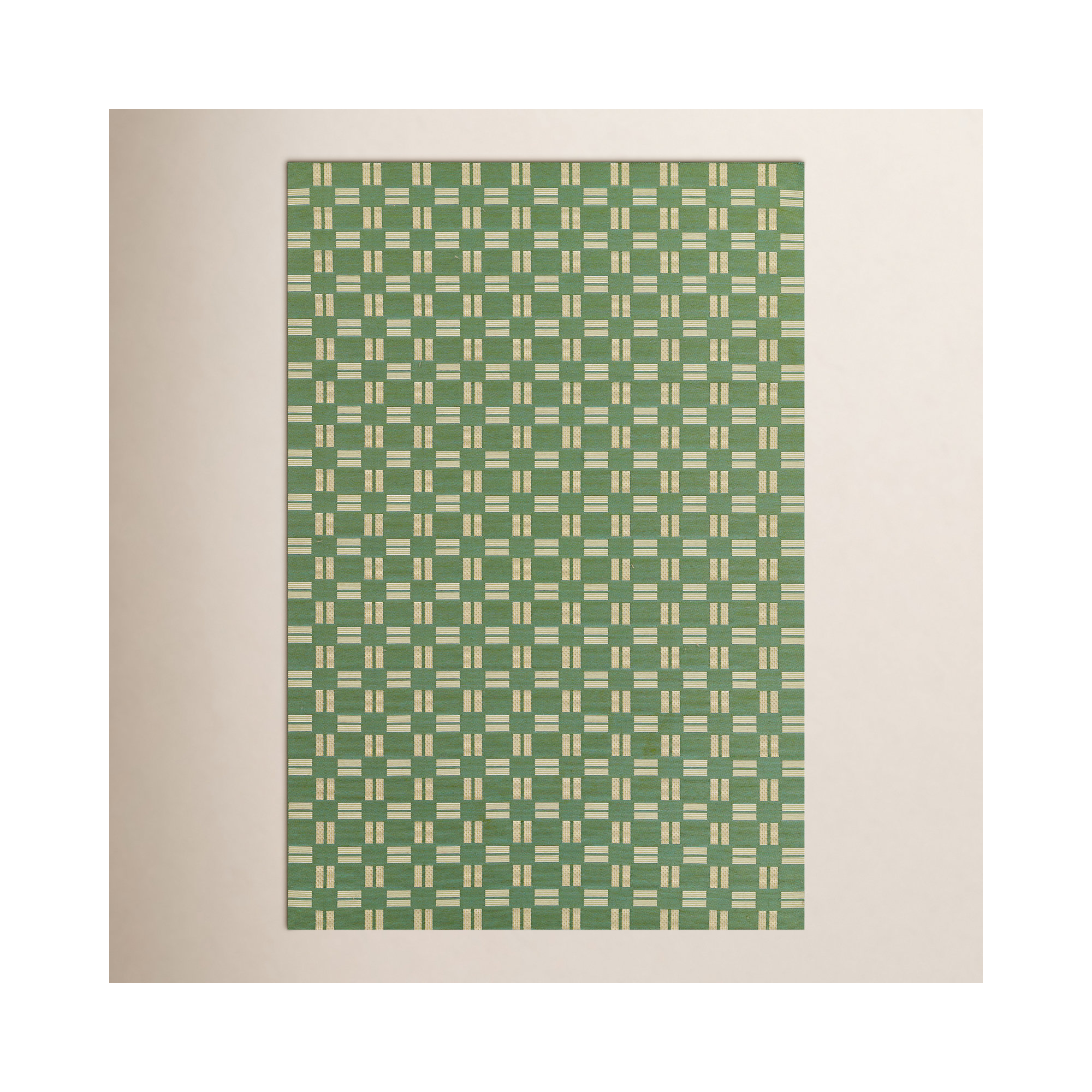 Icon Geometric Indoor Outdoor Green Rug, Rectangle 3'7" x 5'7"