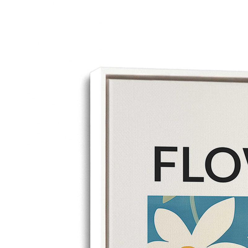 Marché aux fleurs d'Athènes, H 36,75 po x l 24,75 po, Cadre flottant blanc opaque