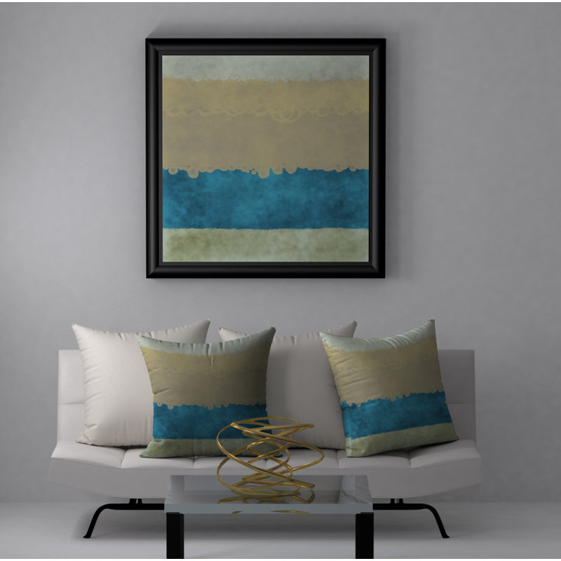 Abstract Throw Pillow, 18" H x 18" W