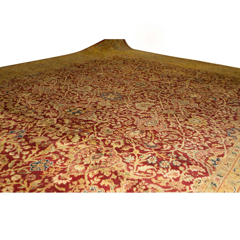 Wool Oriental Area Rug in Gold