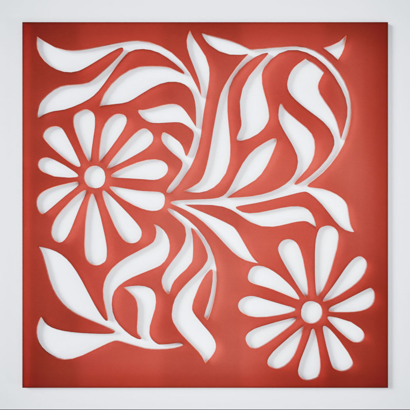 Miroir or rose Barryton, 15.38" H x 15.375" W x 0.125" D, Miroir or rose