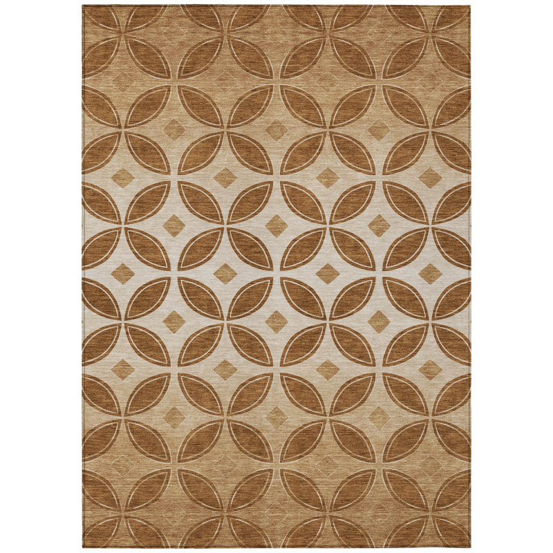 Machine Washable Indoor/Outdoor Lockway ACN2423 Geometric Rug, Rectangle 10' x 14'