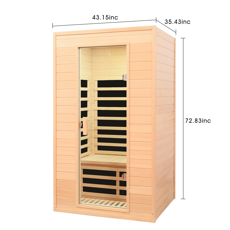 Sauna intérieur à infrarouge lointain à deux places Hemlock