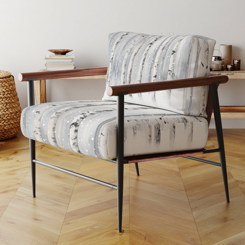 Chaise d'appoint en bouleau Tree, Brown Round Arms