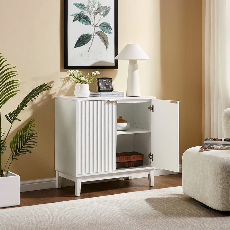 2 Door Storage Cabinet, White
