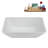 59" Streamline Soaking Freestanding Tub and Tray With Internal Drain-112235431