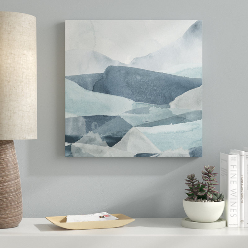 Blue Range III by June Erica Vess - Wrapped Canvas Painting, 51cm H x 51cm W