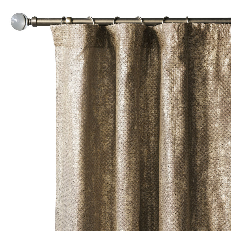 Panneau de rideau simple semi-diaphane avec passe-tringle Indochine, L 48 po x L 84 po