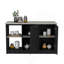 Îlot de cuisine avec grande surface supérieure, armoire à double porte et tablettes ouvertes-129164977-129164982