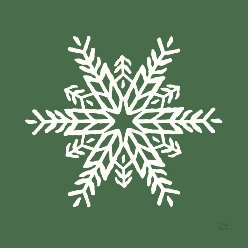 Flocon de neige Holiday Ride I, H 12 po x l 12 po, Non, Toile tendue
