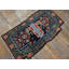 Pomegranate Design Antique Floral Geometric Blue Chinese Saddle Horse Cover Rug
