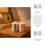 Bougies parfumées à la noix de coco, au goji et à l'orange pour la décoration du salon - Bougies modernes en céramique pour table basse, étagère, chambre - Lot de 2, 10 cm