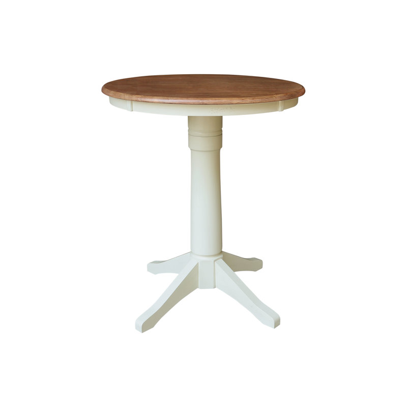 Table de salle à manger Gianluka, H 35,9 po x L 30 po x l 30 po, Noyer blanc / écorce
