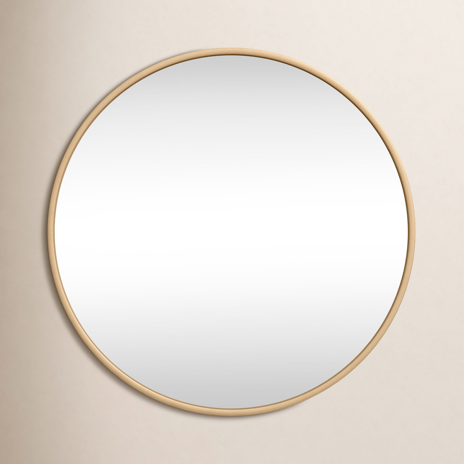 Sabine Metal Round Wall Mirror, 48" x 48", Brass
