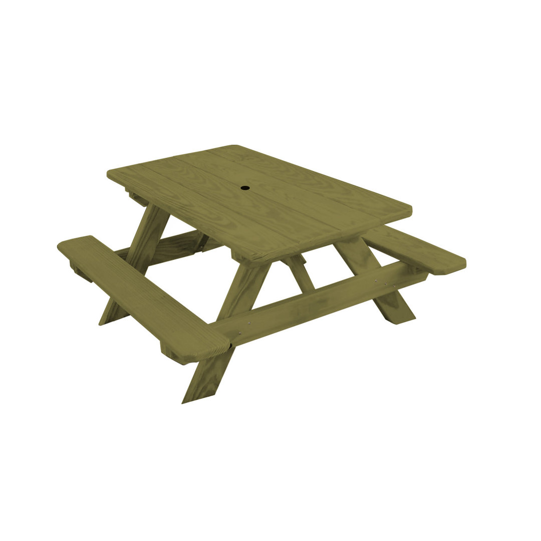 Bianco Kids 3 Piece Solid Wood Outdoor Table Or Chair and Chair Set Harriet Bee 