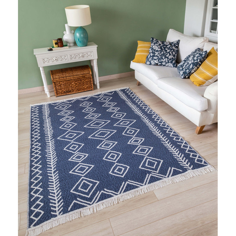 Rothsay Cotton Argyle Indoor Rug, Rectangle 2' x 3'4"