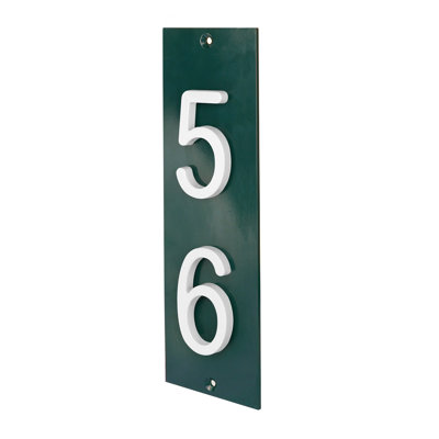 Royal Shade Flush Mount Vertical Aluminum Address Plaque – Customized 2-Digit House Numbers for Stylish Indoor and Outdoor Spaces