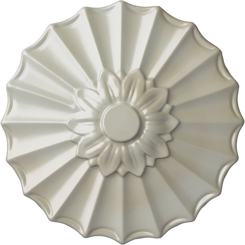 Médaillon de plafond l 9 po x P 1,375 po Shakuras, Bleu Flash