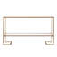 Console Glam étroite avec finition dorée et miroir, pour ajouter luxe et fonctionnalité à tout espace-1288477610