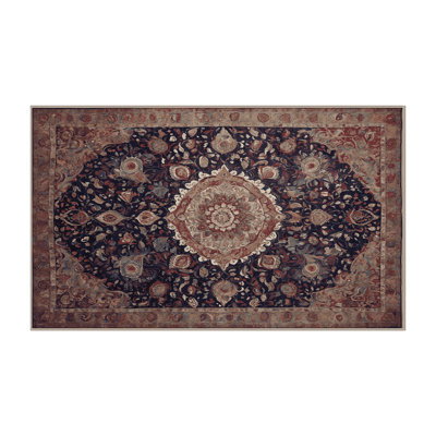Machine Washable Brown Area Rug