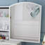MIROIR POUR TABLE DE MAQUILLAGE, plusieurs espaces de rangement