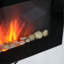 Foyer électrique 28,5 "1500W mural avec effet de flamme, lumière de fond 7 couleurs, noir