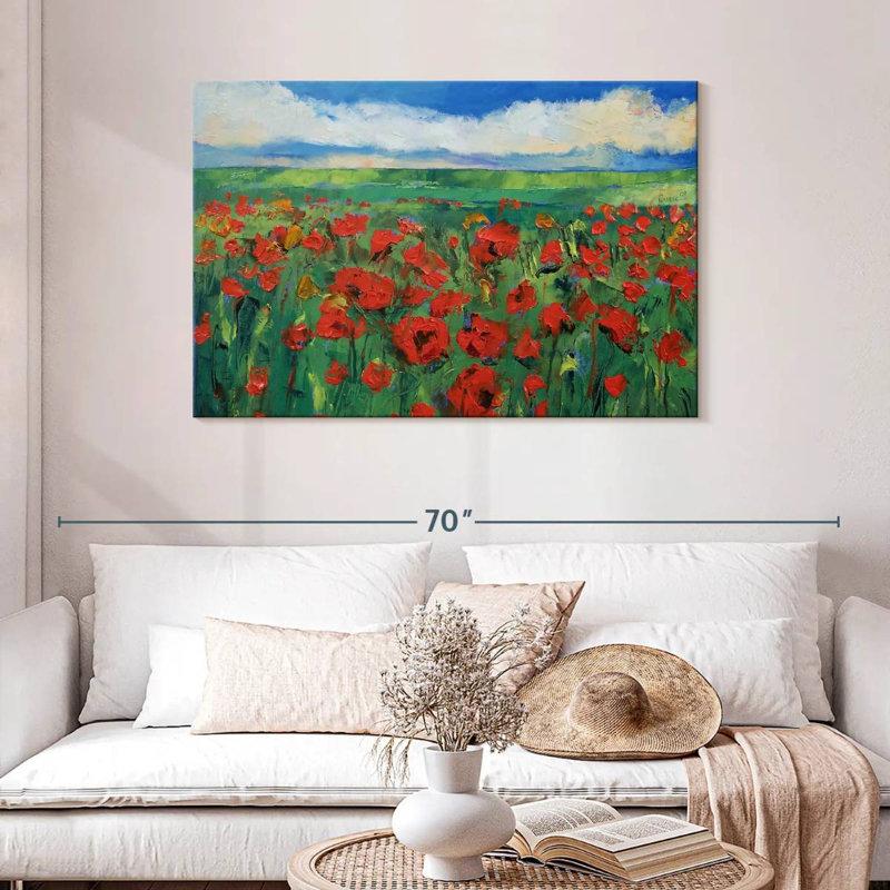 Champ de coquelicots d'Alvord, H 30 po x l 45 po