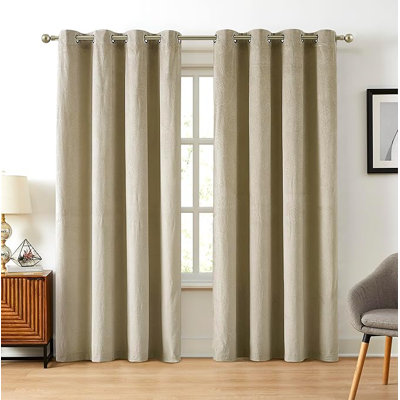Matyson Velvet Room Darkening Curtain Pair