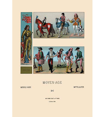 Costumes of the Knighthood by Auguste Racinet Graphic Art Costumes of the Knighthood by Auguste Racinet Graphic Art