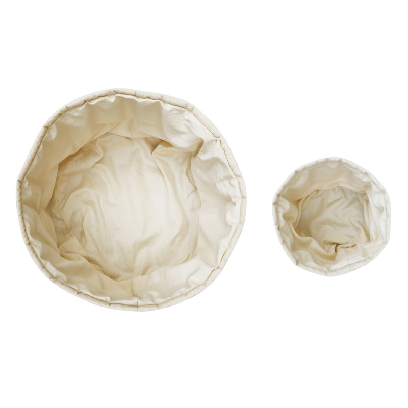 Ensemble de 2 paniers en coton 2 pièces, Naturel