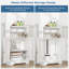 Armoire de rangement pour salle de bain Haslom, armoire de rangement autoportante avec portes doubles et tablette réglable pour la salle de bain