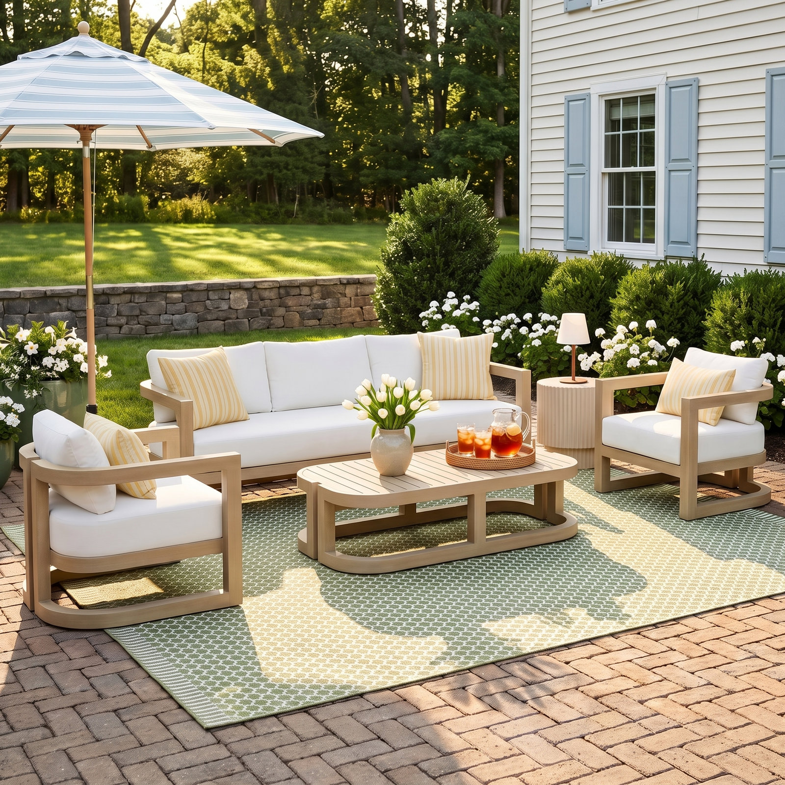 Emory 5-Person Acacia Patio Seating Group