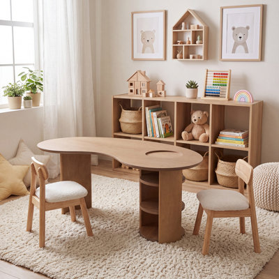 Ensemble de table et de chaises pour enfants, 3 pièces