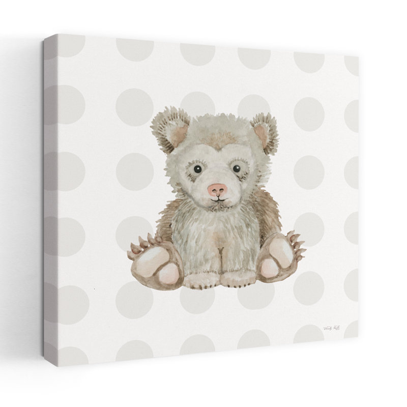 Baby Bear Contemporary Pattern Art, 32" H x 32" W