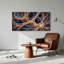 Art mural sur toile brun et bleu-133893056