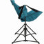 Chaise pliante en acier bleu