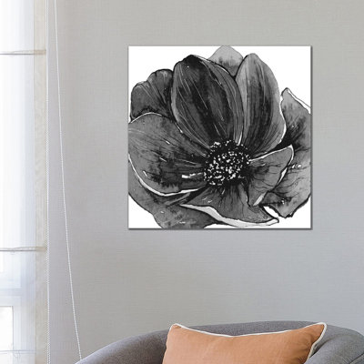 Ellie Black and White 1 Piece Wrapped Canvas Wall Art
