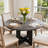43.3" Round Dining Table for 4, Modern Farmhouse Wood Kitchen Table for Small Spaces & Apartments-1906843388