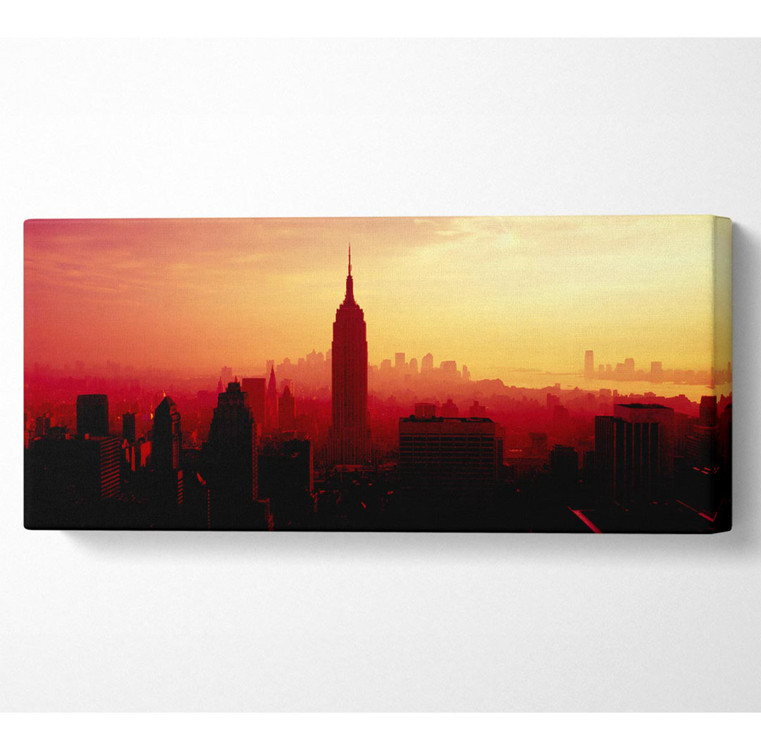 Nyc Empire State Building bei Sonnenuntergang - Kunstdrucke auf Leinwand