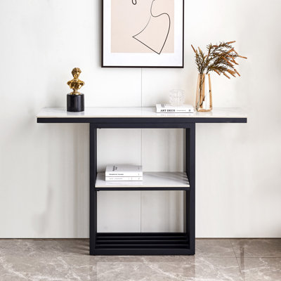 Console moderne, structure en métal avec patins réglables pour l'entrée