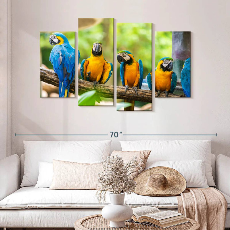 Brampt Macaw Party, 32" H x 52" W