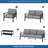 5-Piece Metal Patio Furniture Set-543562909