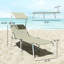 Folding Chaise Lounge Chair With Detachable&Adjustable Awning
