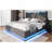 Upholstered Bed With Storage, Rgb Lights And Usb Ports-924708317-924708319