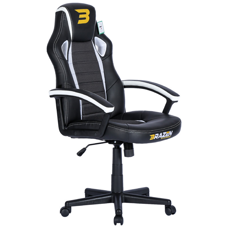 BraZen Salute PC Gaming Chair, White